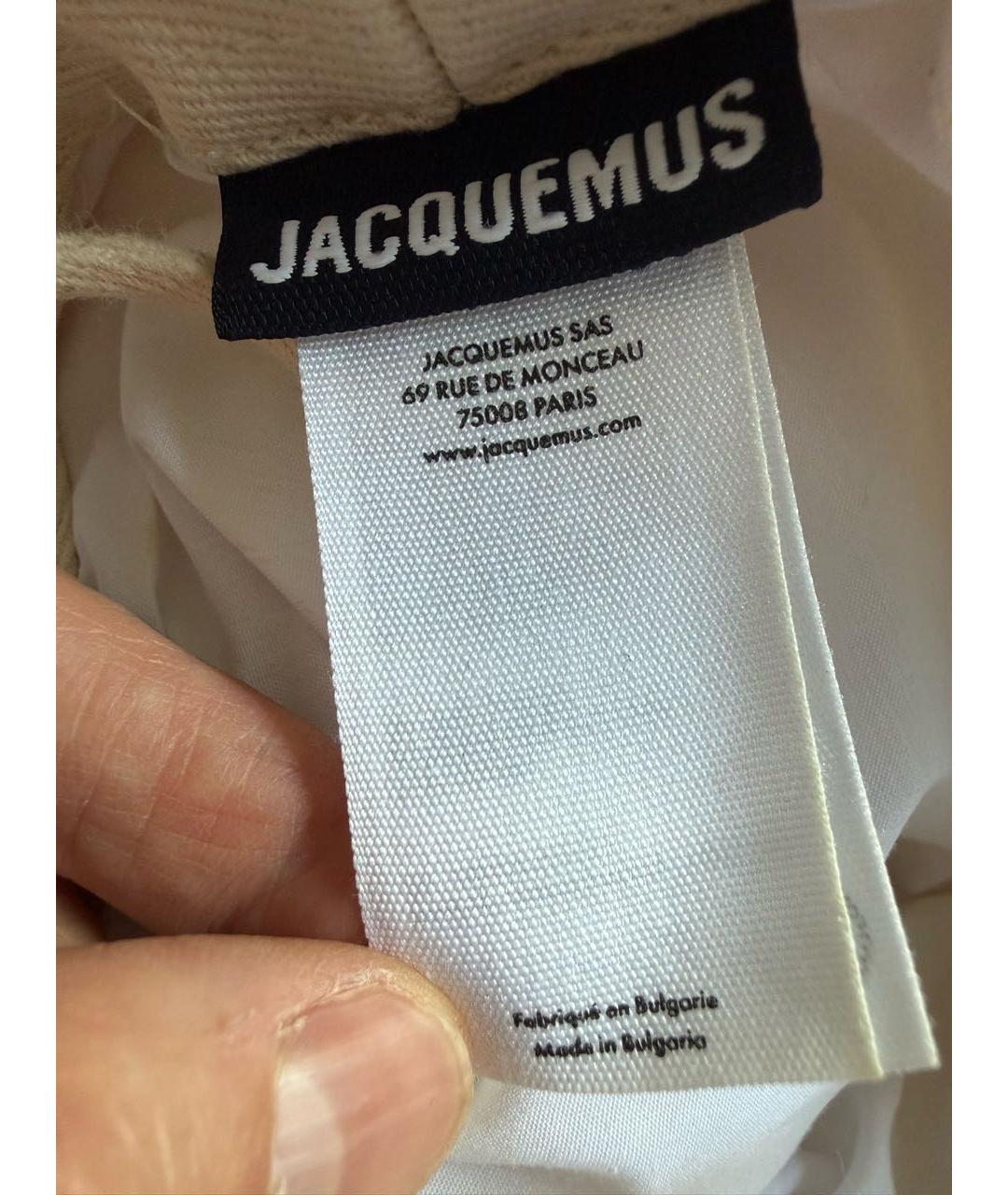 JACQUEMUS Белая хлопковая шапка, фото 4