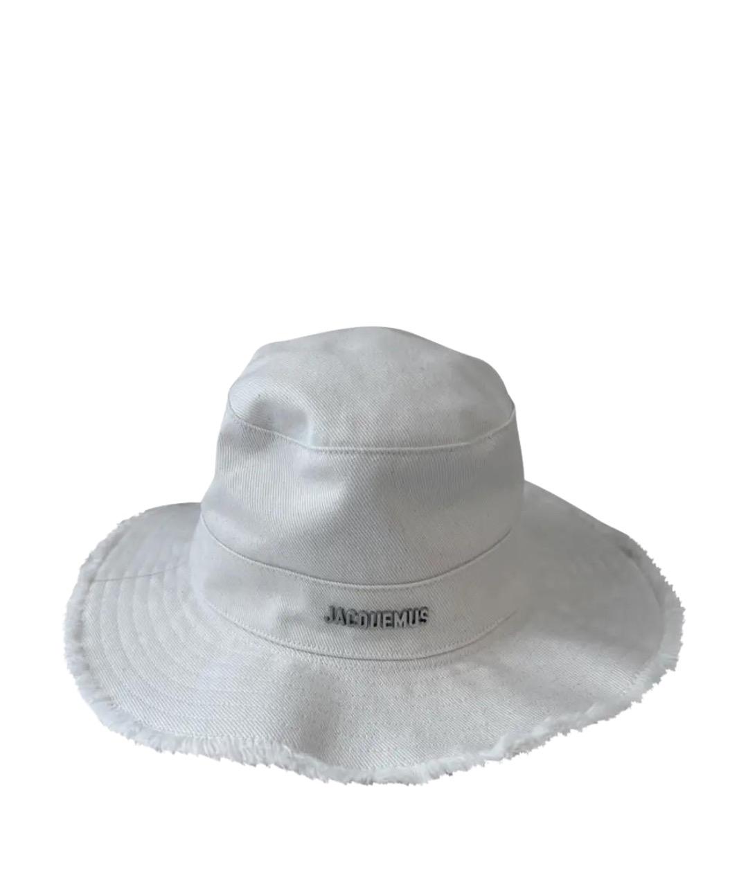JACQUEMUS Белая хлопковая шапка, фото 1