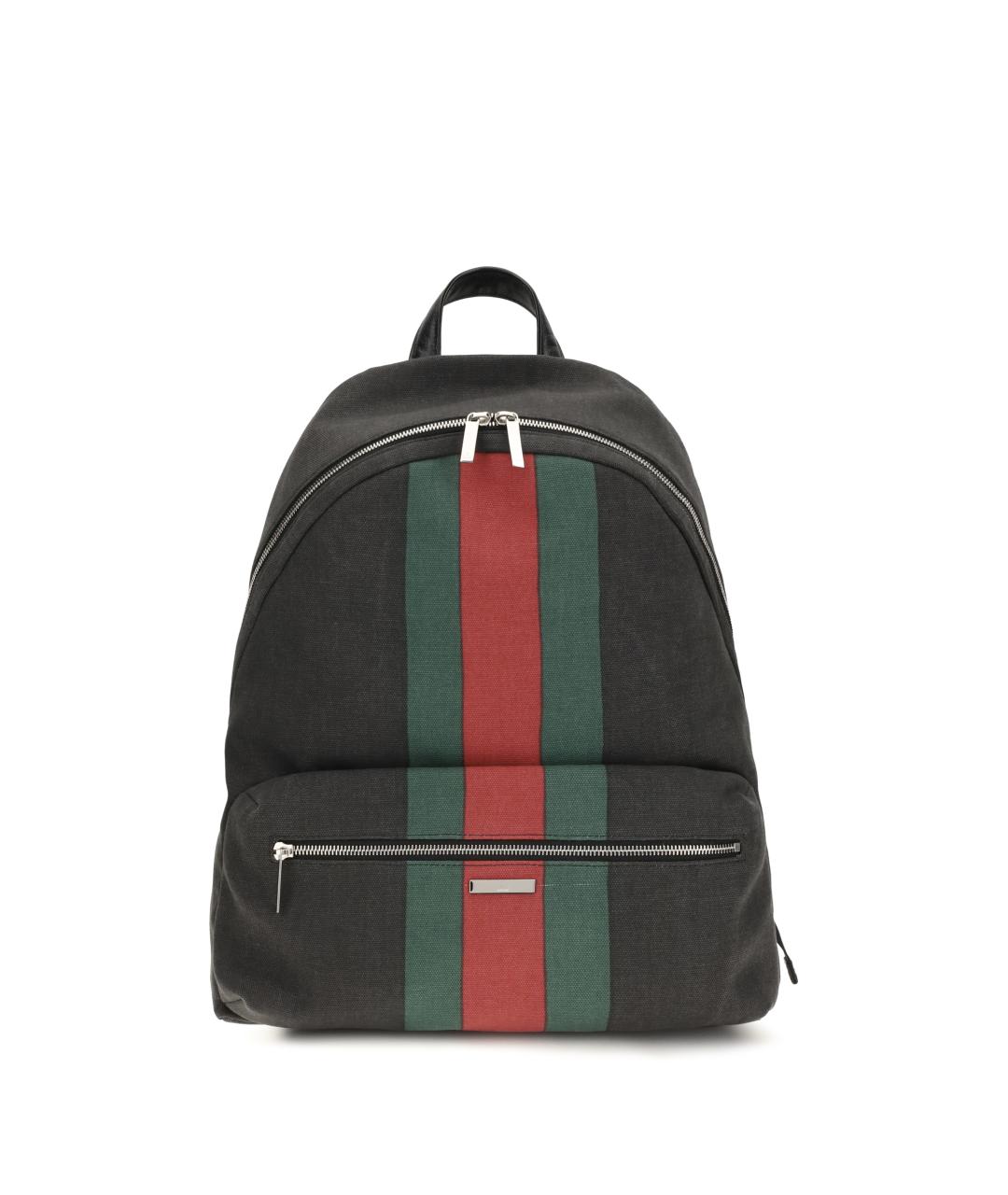 GUCCI Черный тканевый рюкзак, фото 1