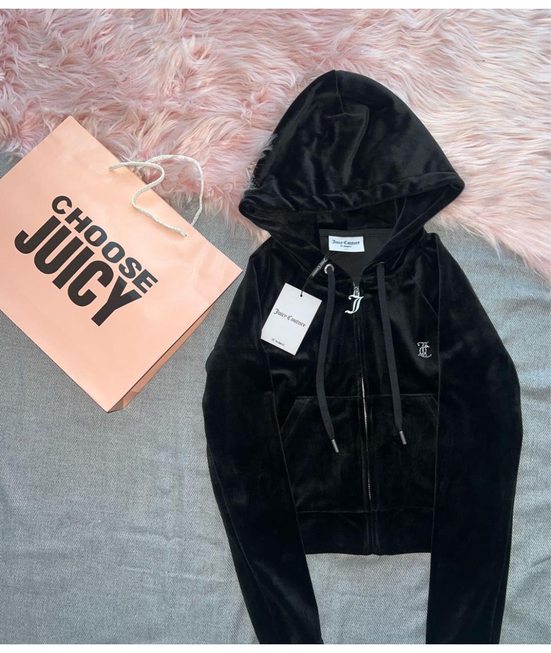 JUICY COUTURE Черный велюровый спортивные костюмы, фото 3