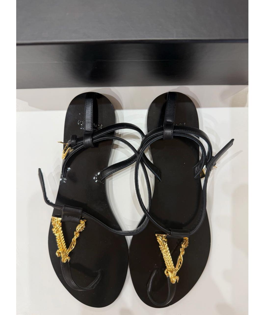 VERSACE Черные сандалии, фото 2