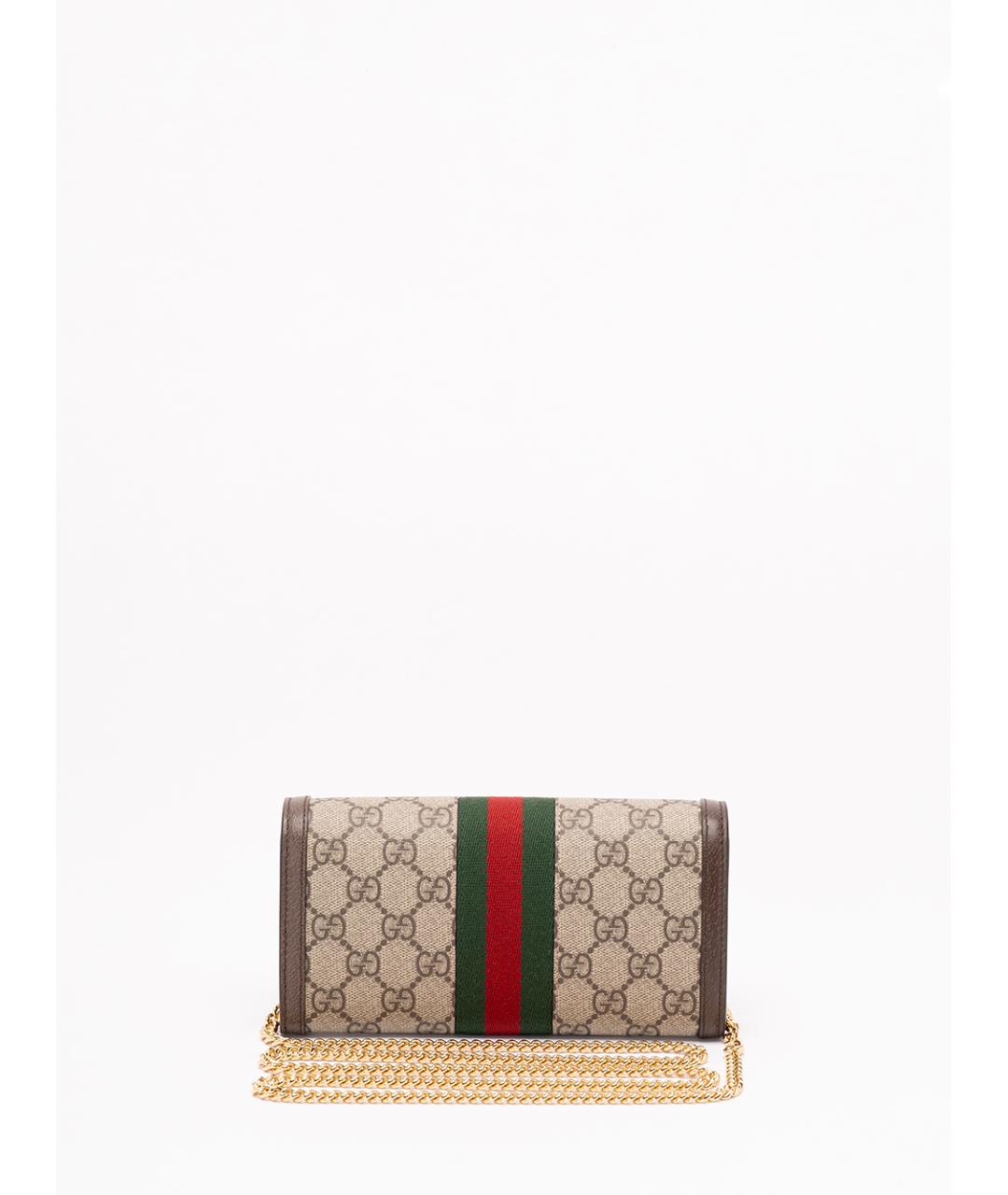 GUCCI Коричневая тканевая сумка через плечо, фото 2