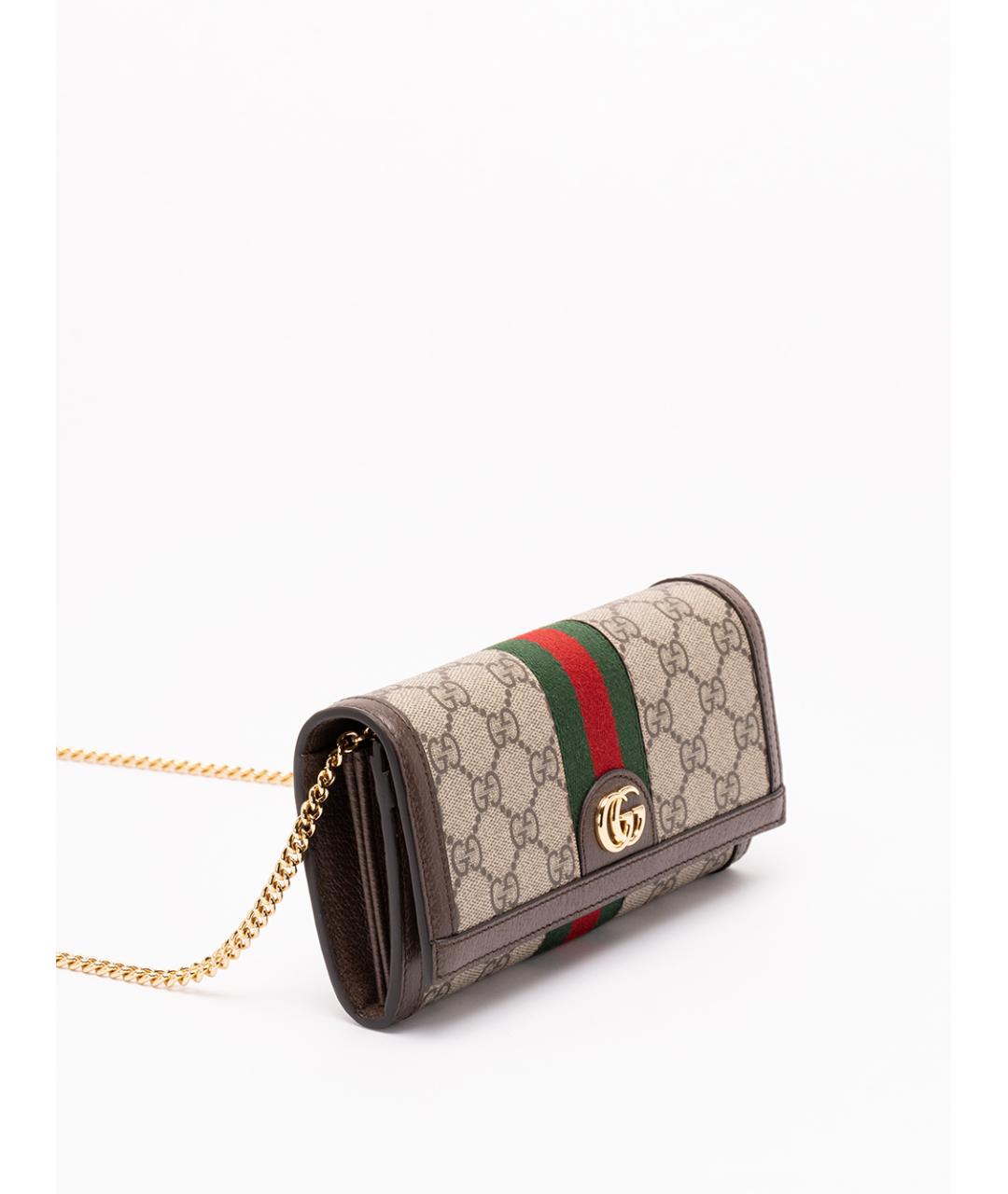 GUCCI Коричневая тканевая сумка через плечо, фото 3