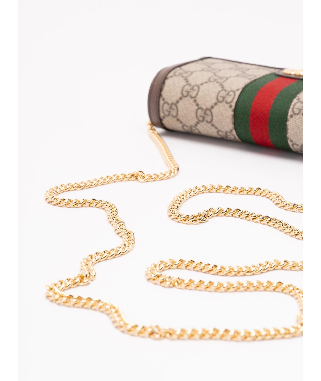 GUCCI Коричневая тканевая сумка через плечо, фото 4