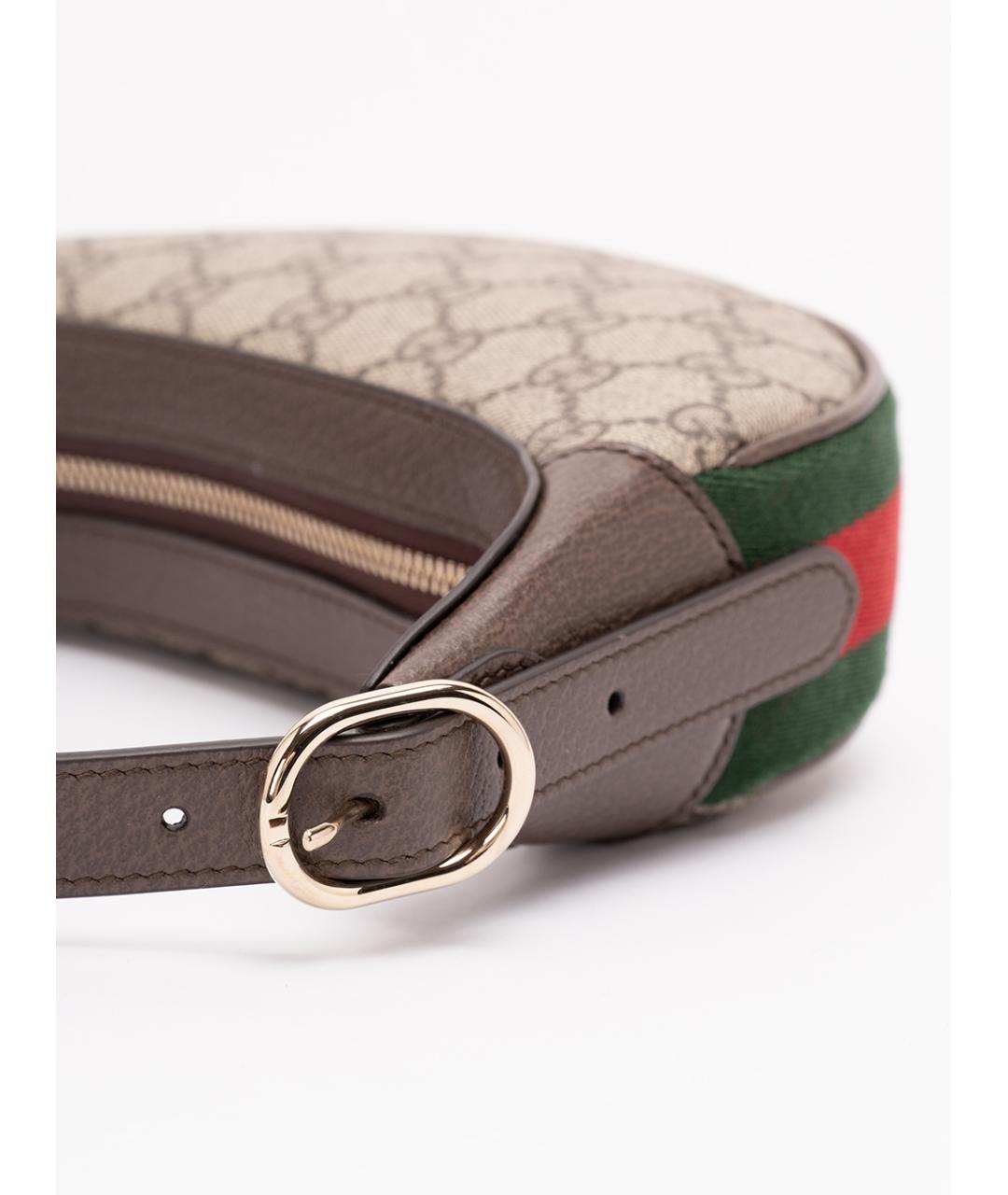 GUCCI Коричневая тканевая сумка через плечо, фото 4