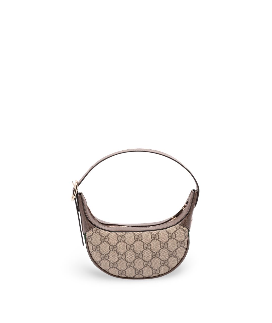 GUCCI Коричневая тканевая сумка через плечо, фото 1