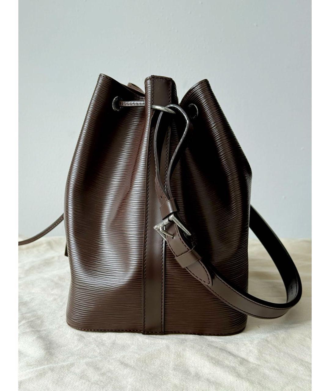 LOUIS VUITTON Коричневая кожаная сумка через плечо, фото 2