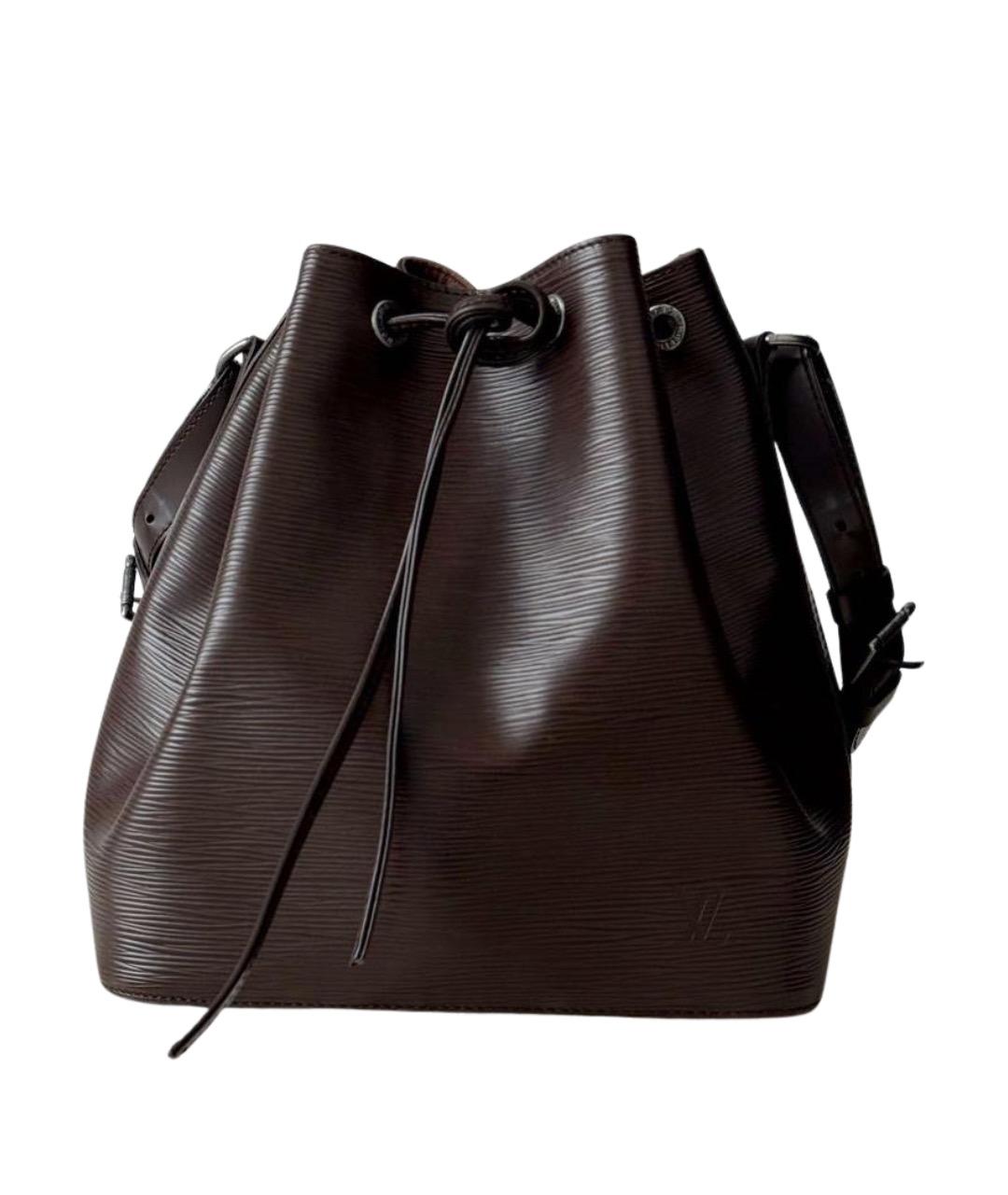 LOUIS VUITTON Коричневая кожаная сумка через плечо, фото 1
