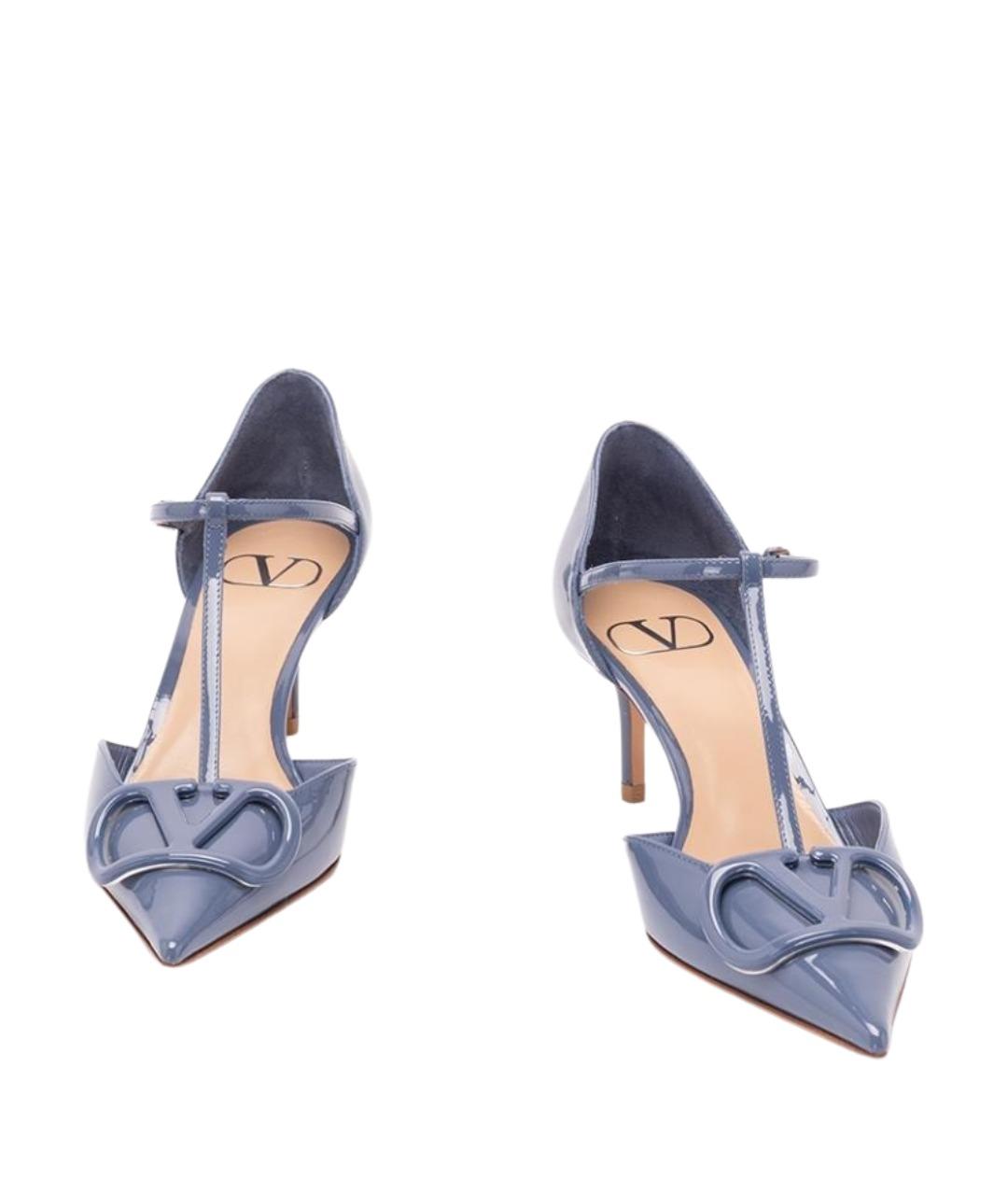 VALENTINO Синие кожаные туфли, фото 2
