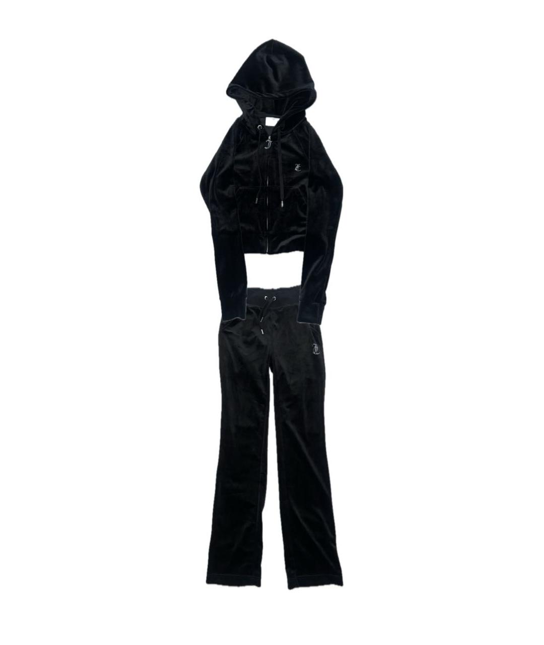 JUICY COUTURE Черный велюровый спортивные костюмы, фото 9