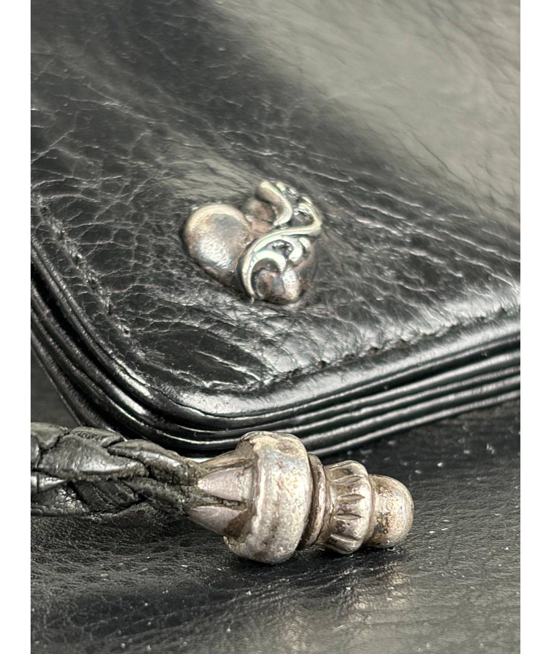 CHROME HEARTS Черный кожаный кошелек, фото 4