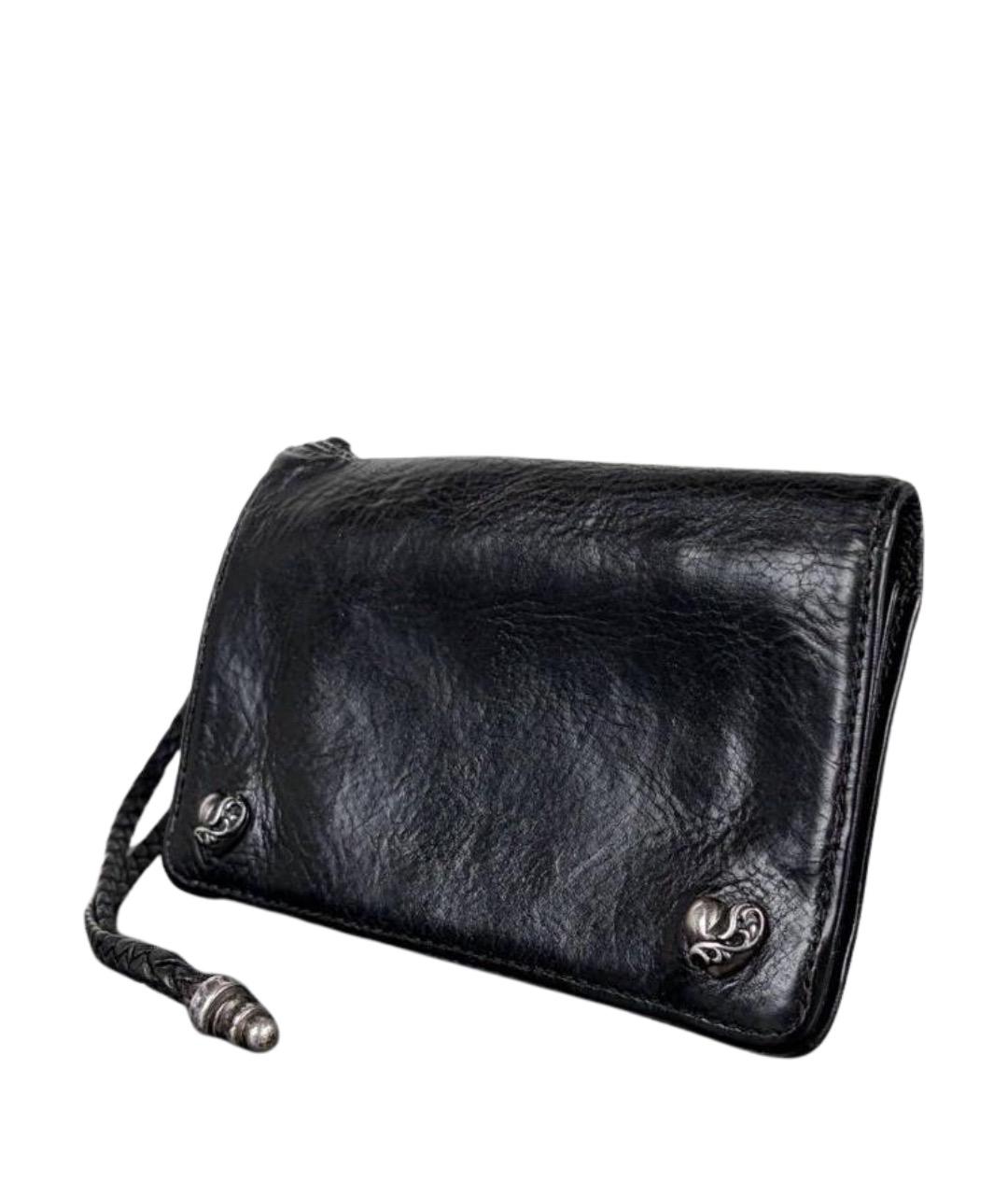 CHROME HEARTS Черный кожаный кошелек, фото 1