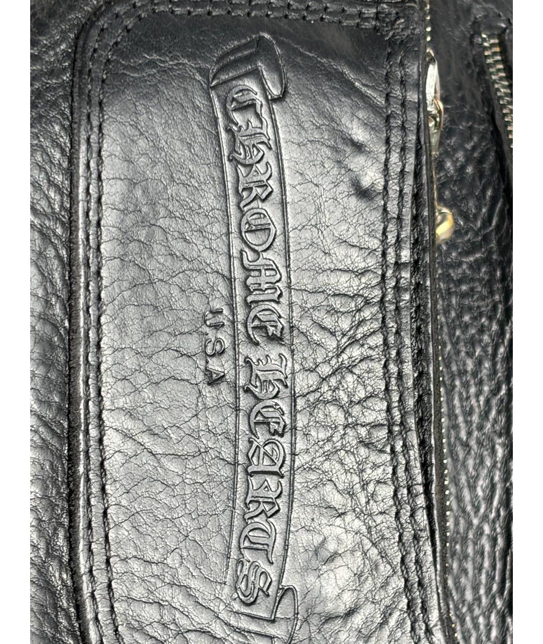 CHROME HEARTS Черный кожаный кошелек, фото 5