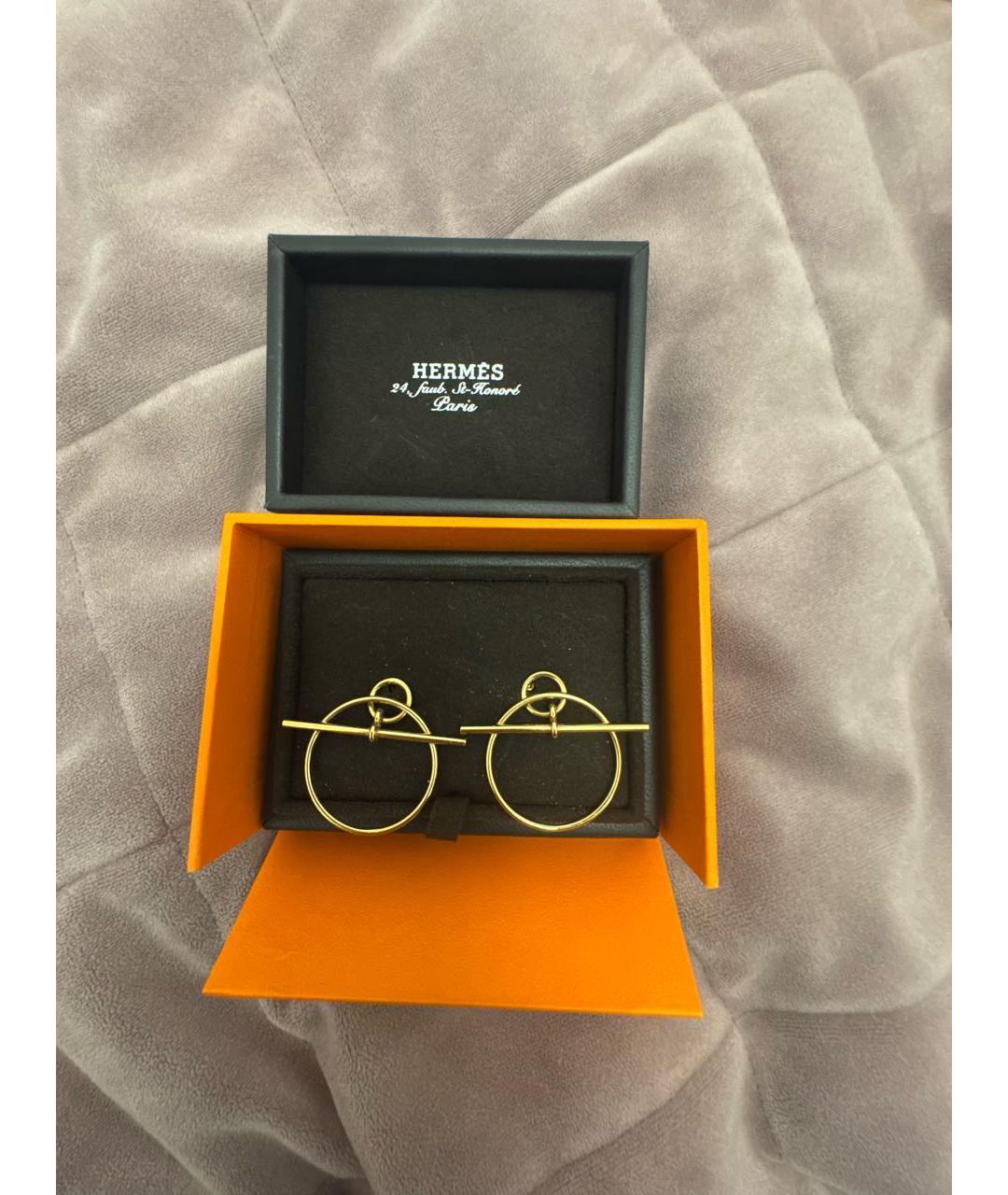 HERMES Золотые серьги из розового золота, фото 3