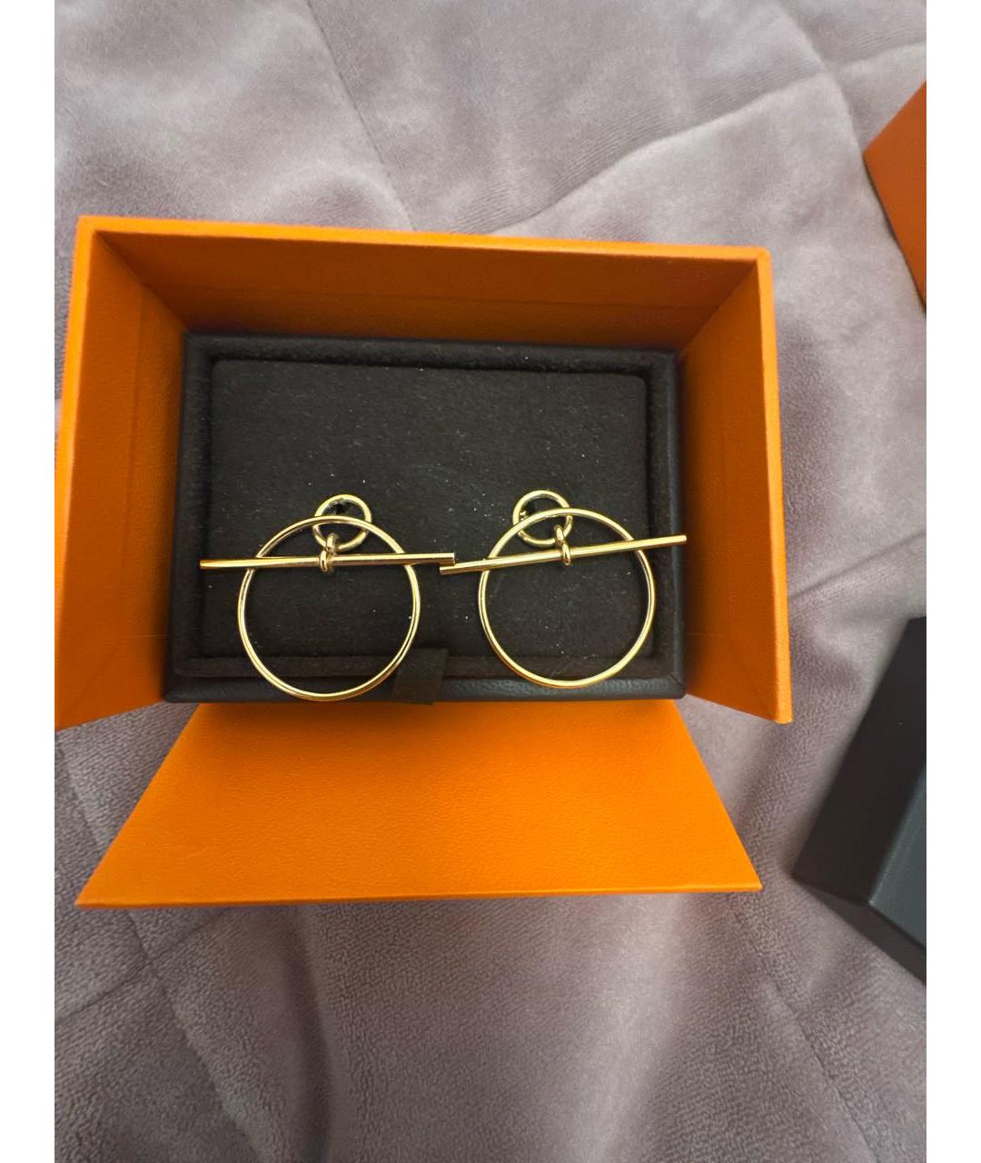 HERMES Золотые серьги из розового золота, фото 4