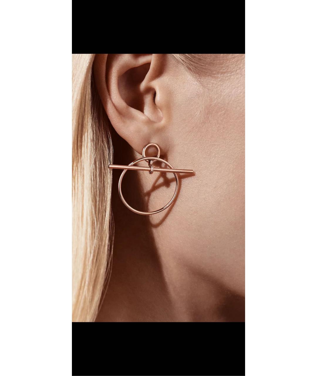 HERMES Золотые серьги из розового золота, фото 2