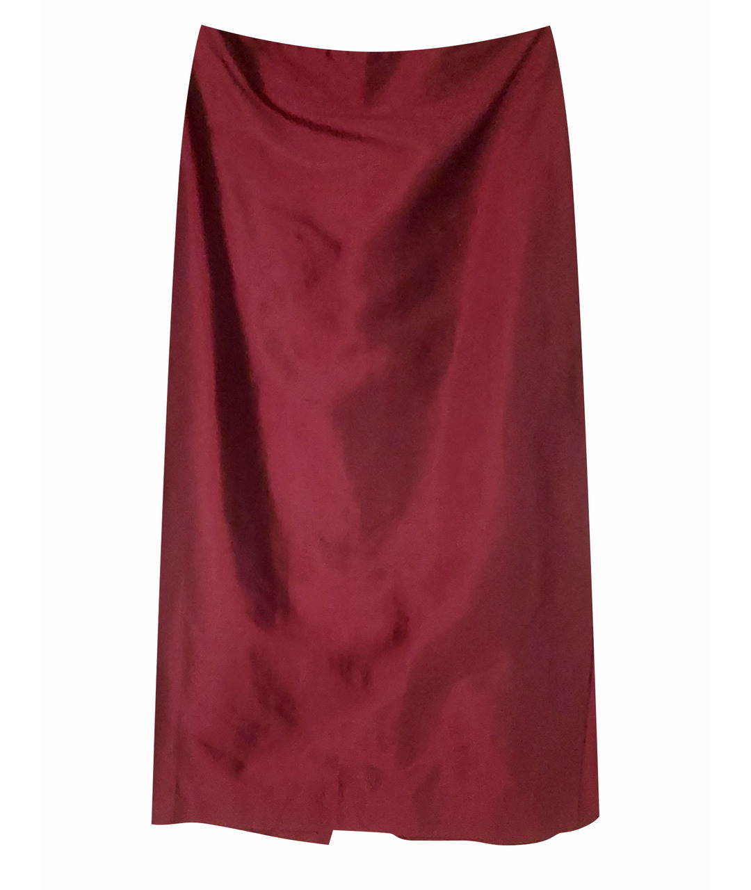 LIVIANA CONTI Бордовая шелковая юбка миди, фото 1