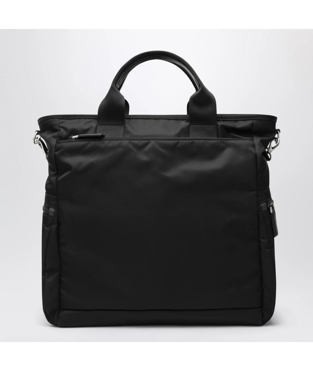 PRADA Черная тканевая сумка тоут, фото 2