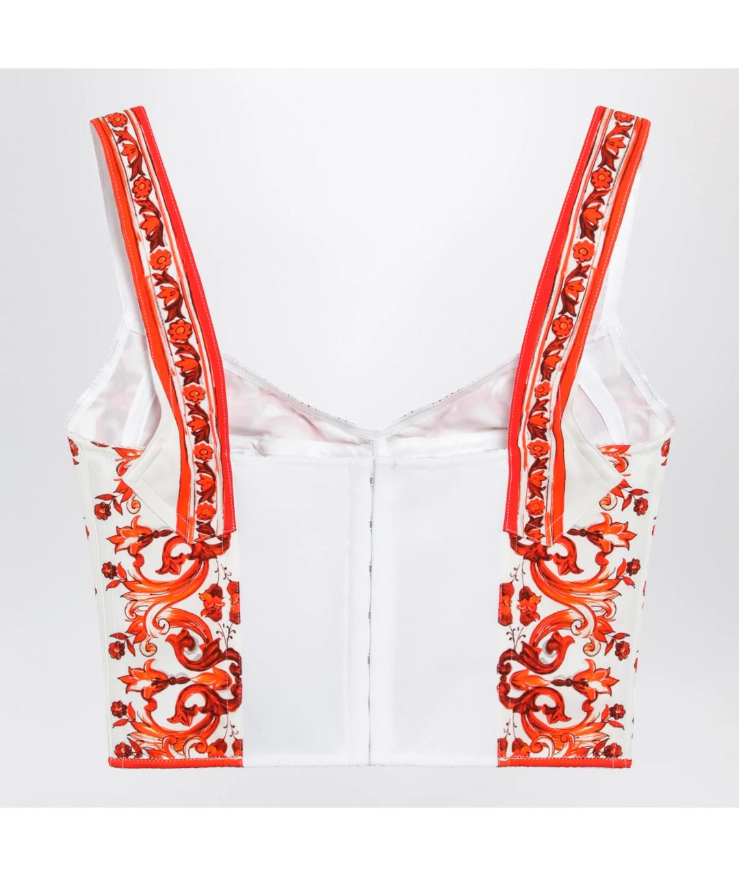 DOLCE&GABBANA Оранжевая шелковая майка, фото 2