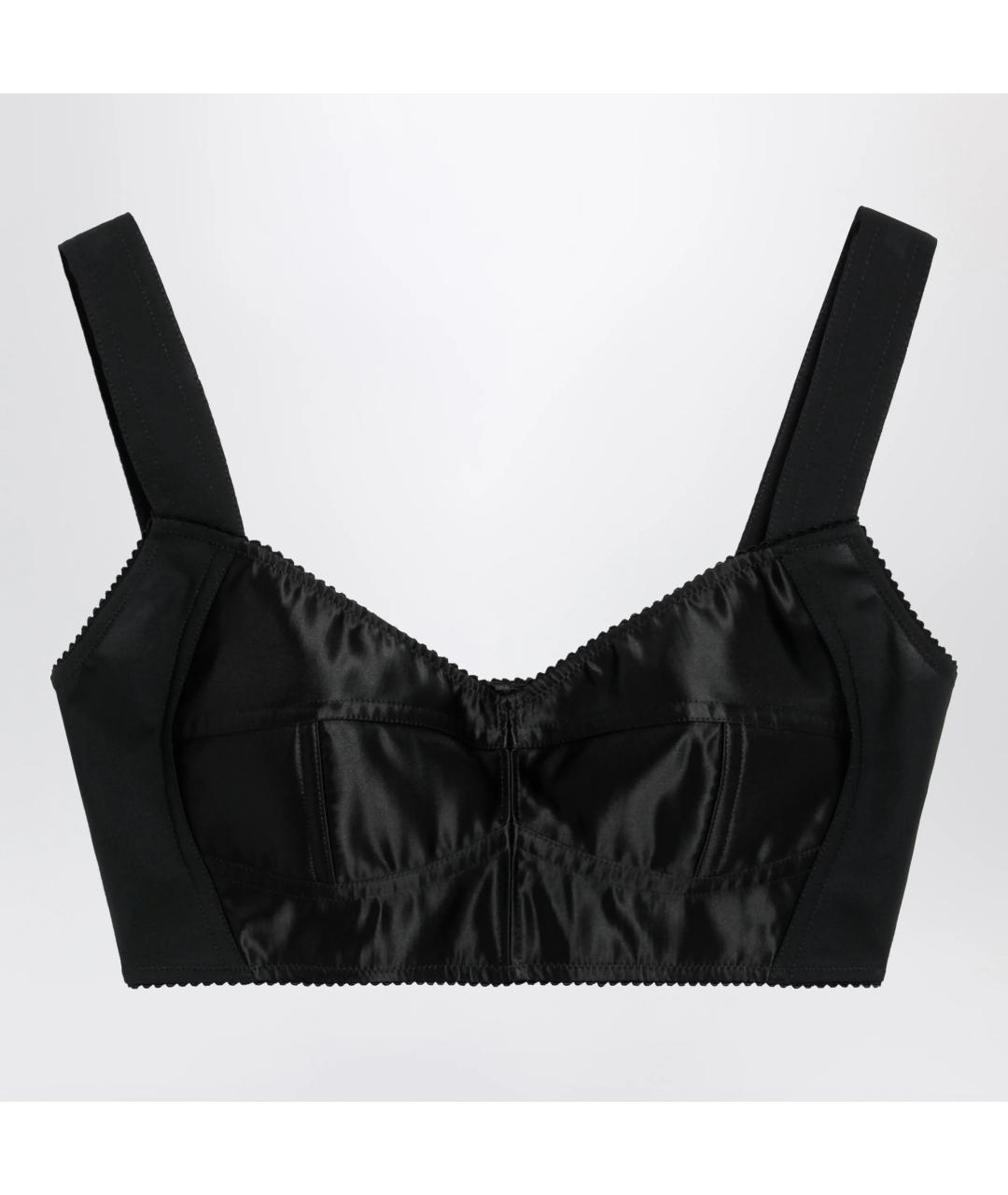 DOLCE&GABBANA Черная полиамидовая майка, фото 3