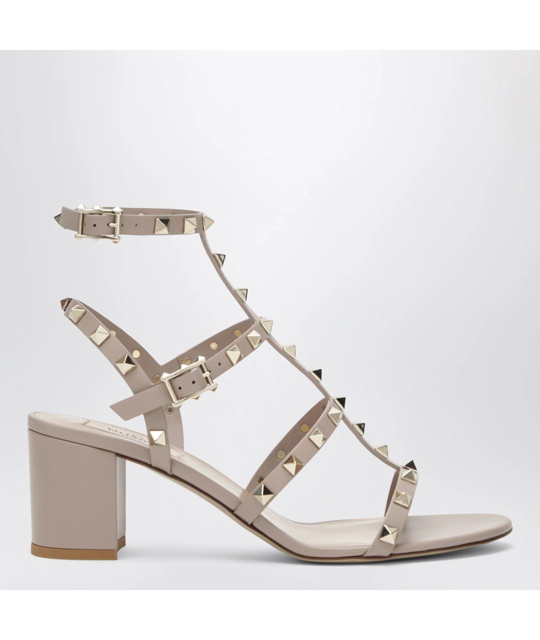 VALENTINO Розовые кожаные босоножки, фото 3