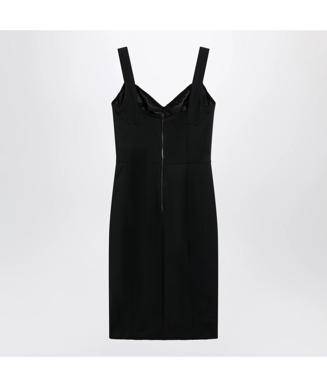 DOLCE&GABBANA Черное полиамидовое коктейльное платье, фото 2