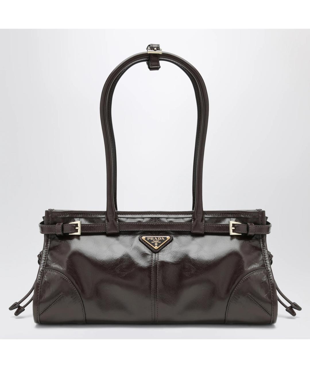 PRADA Коричневая кожаная сумка через плечо, фото 3