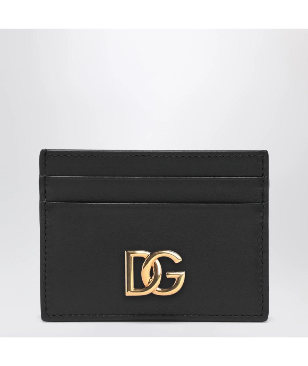 DOLCE&GABBANA Черный кожаный кардхолдер, фото 3