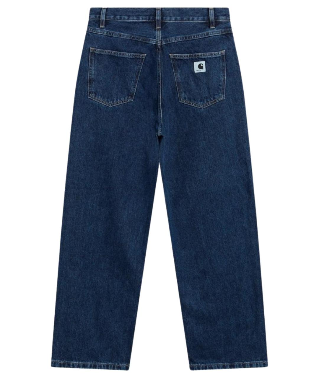CARHARTT WIP Синие хлопковые прямые джинсы, фото 2