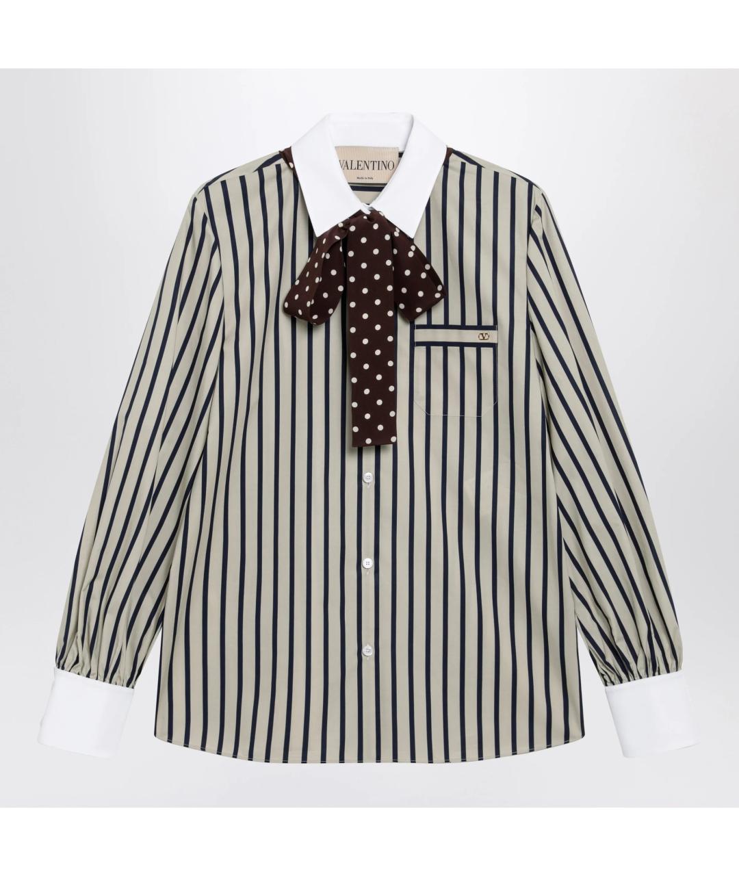 VALENTINO Бежевая хлопковая рубашка, фото 3