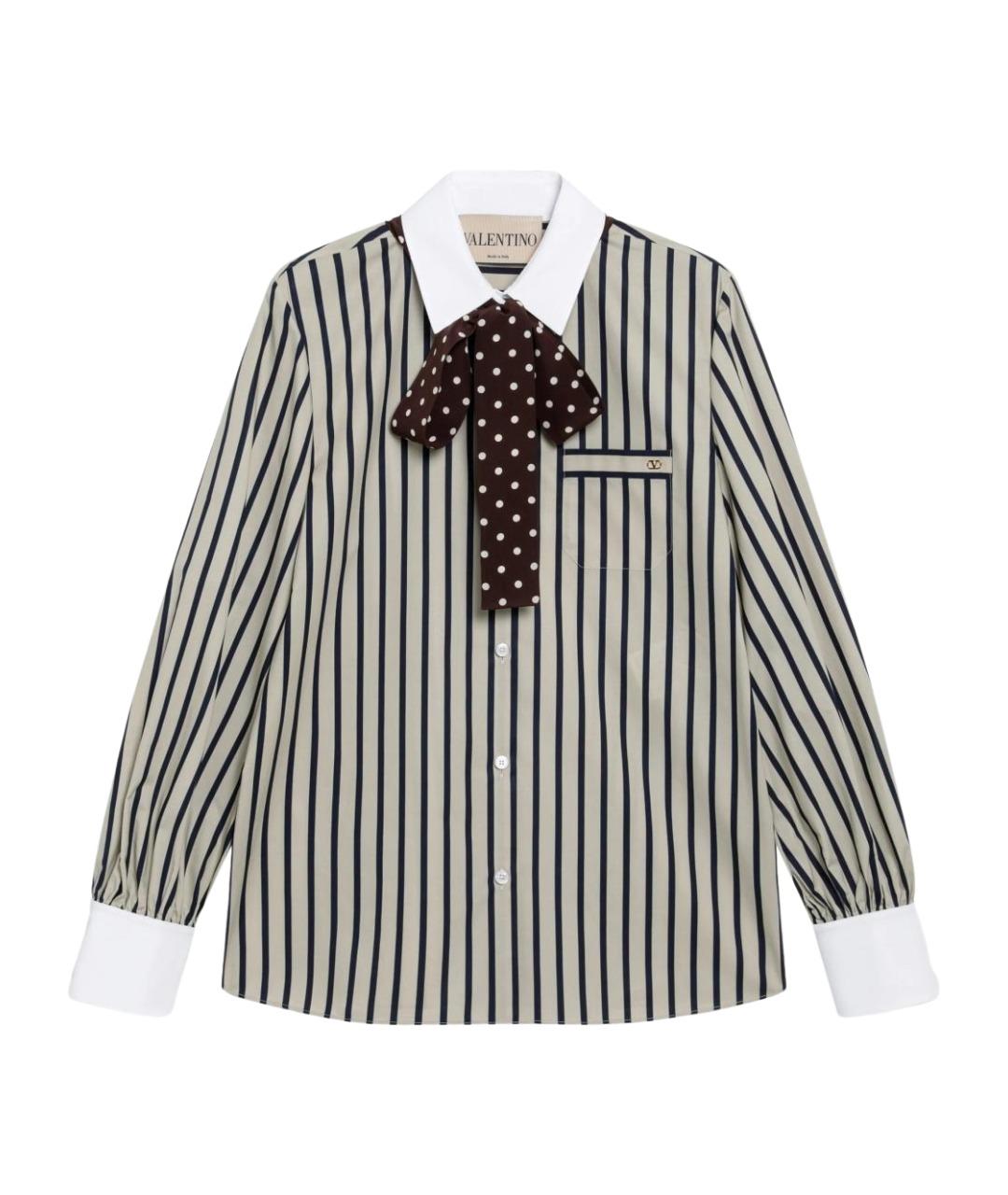 VALENTINO Бежевая хлопковая рубашка, фото 1