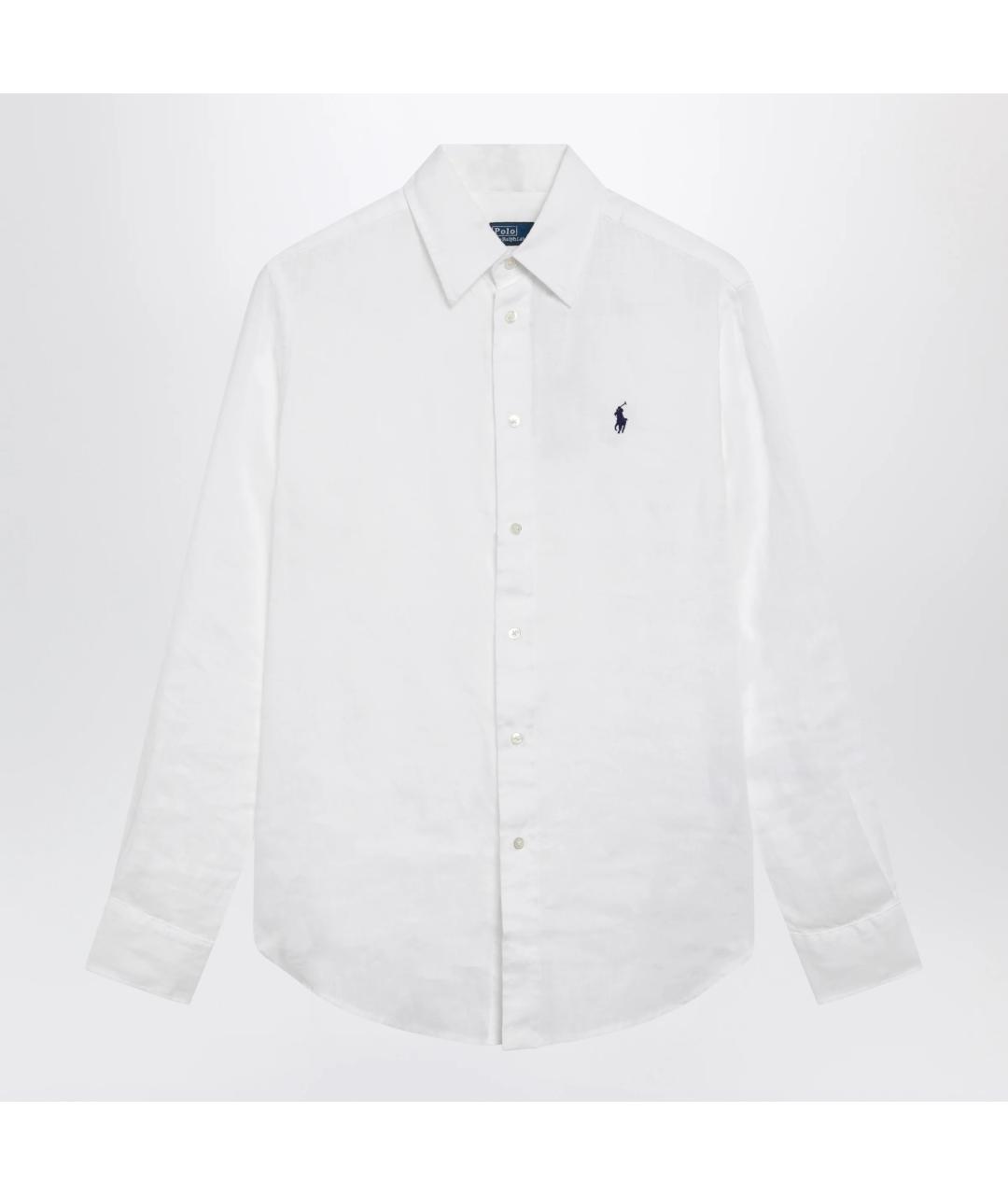POLO RALPH LAUREN Белая льняная рубашка, фото 3