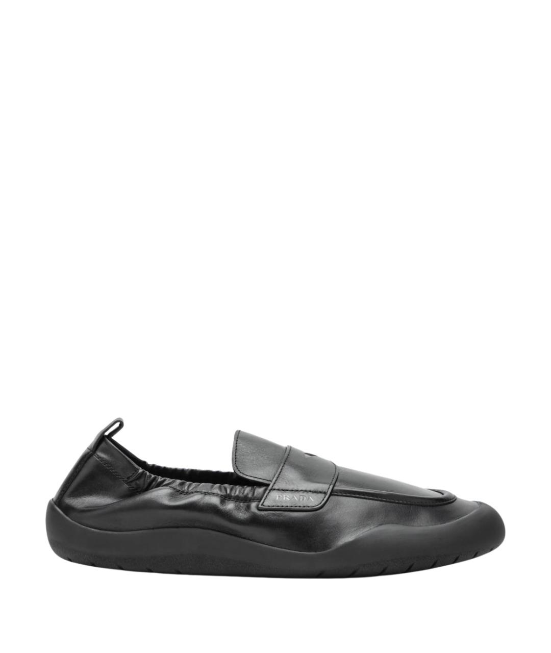 PRADA Черные кожаные лоферы, фото 1