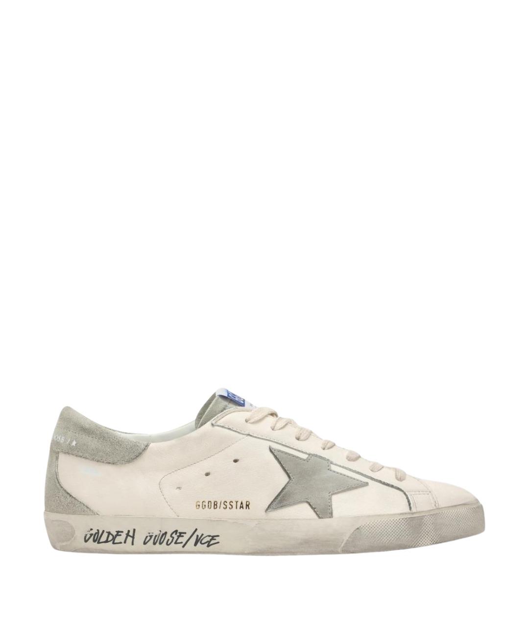 GOLDEN GOOSE DELUXE BRAND Белые кожаные низкие кроссовки / кеды, фото 1