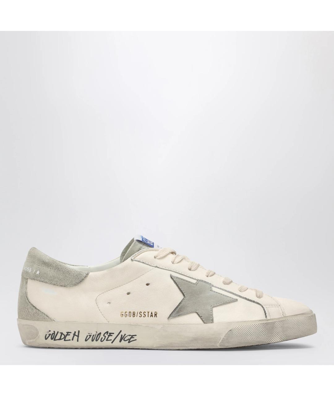 GOLDEN GOOSE DELUXE BRAND Белые кожаные низкие кроссовки / кеды, фото 3