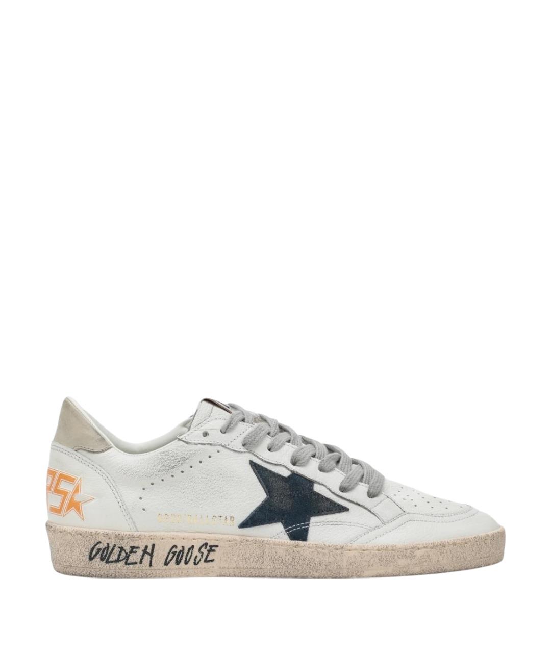 GOLDEN GOOSE DELUXE BRAND Белые кожаные низкие кроссовки / кеды, фото 1