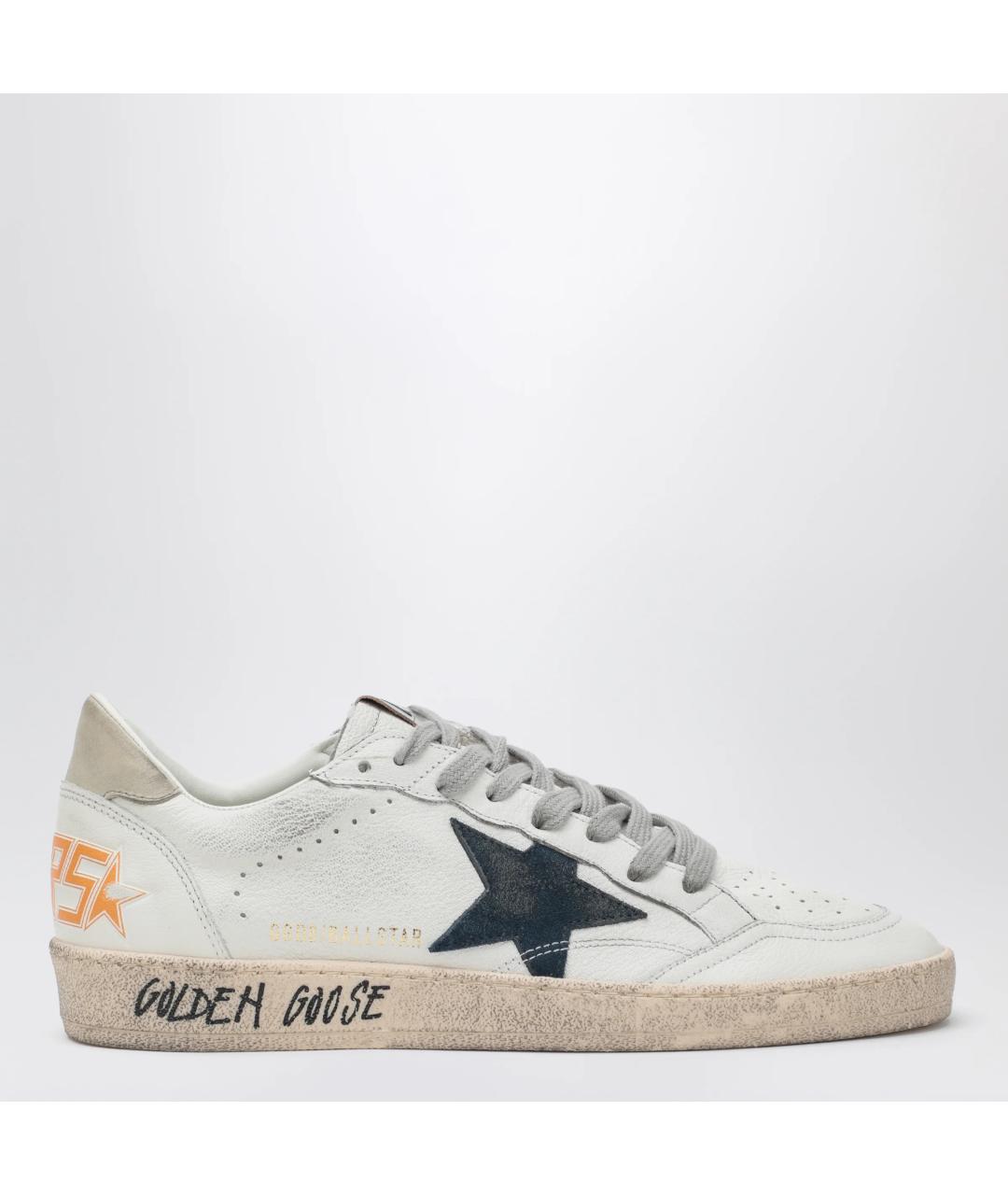 GOLDEN GOOSE DELUXE BRAND Белые кожаные низкие кроссовки / кеды, фото 3