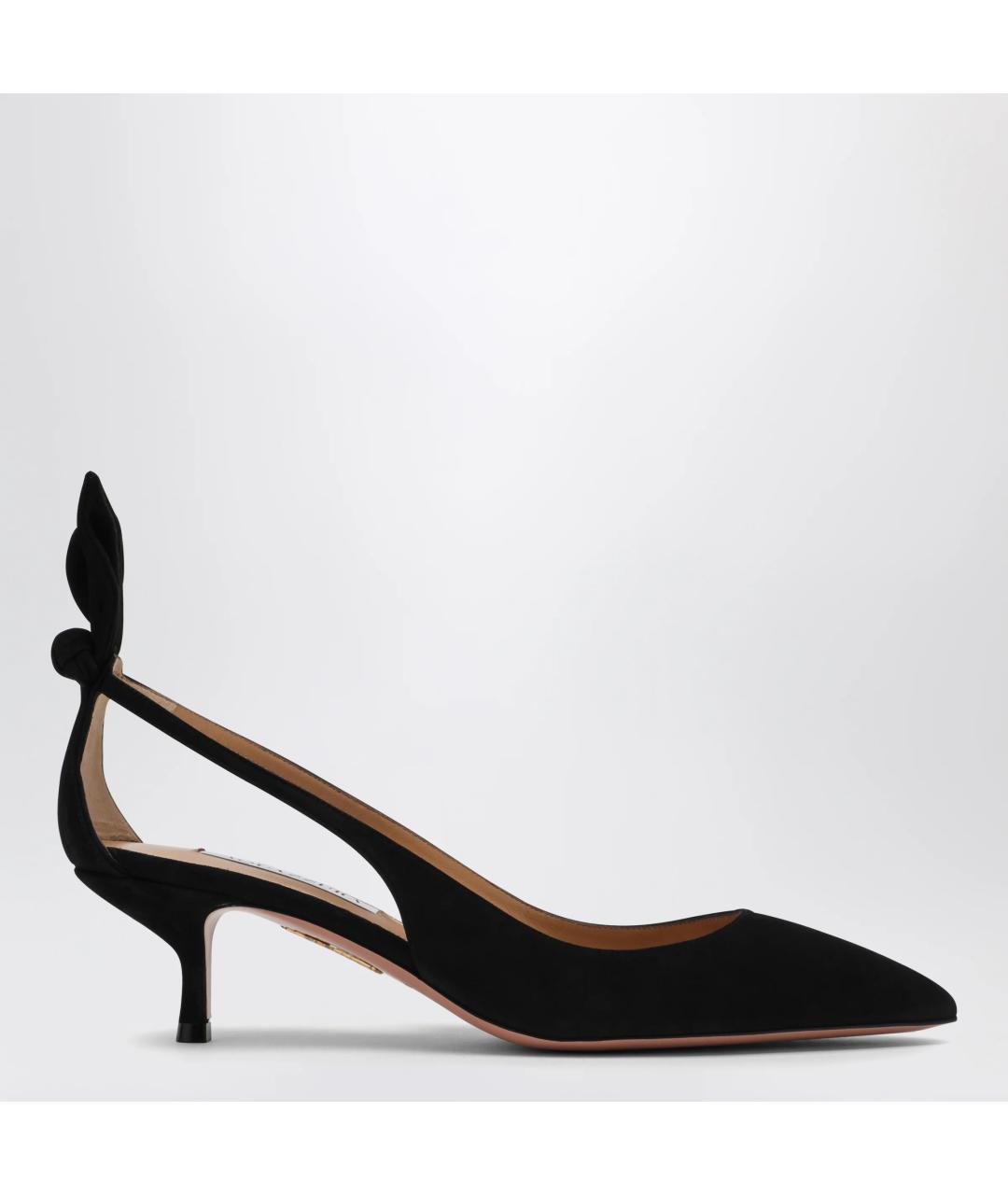 AQUAZZURA Черные замшевые туфли, фото 3