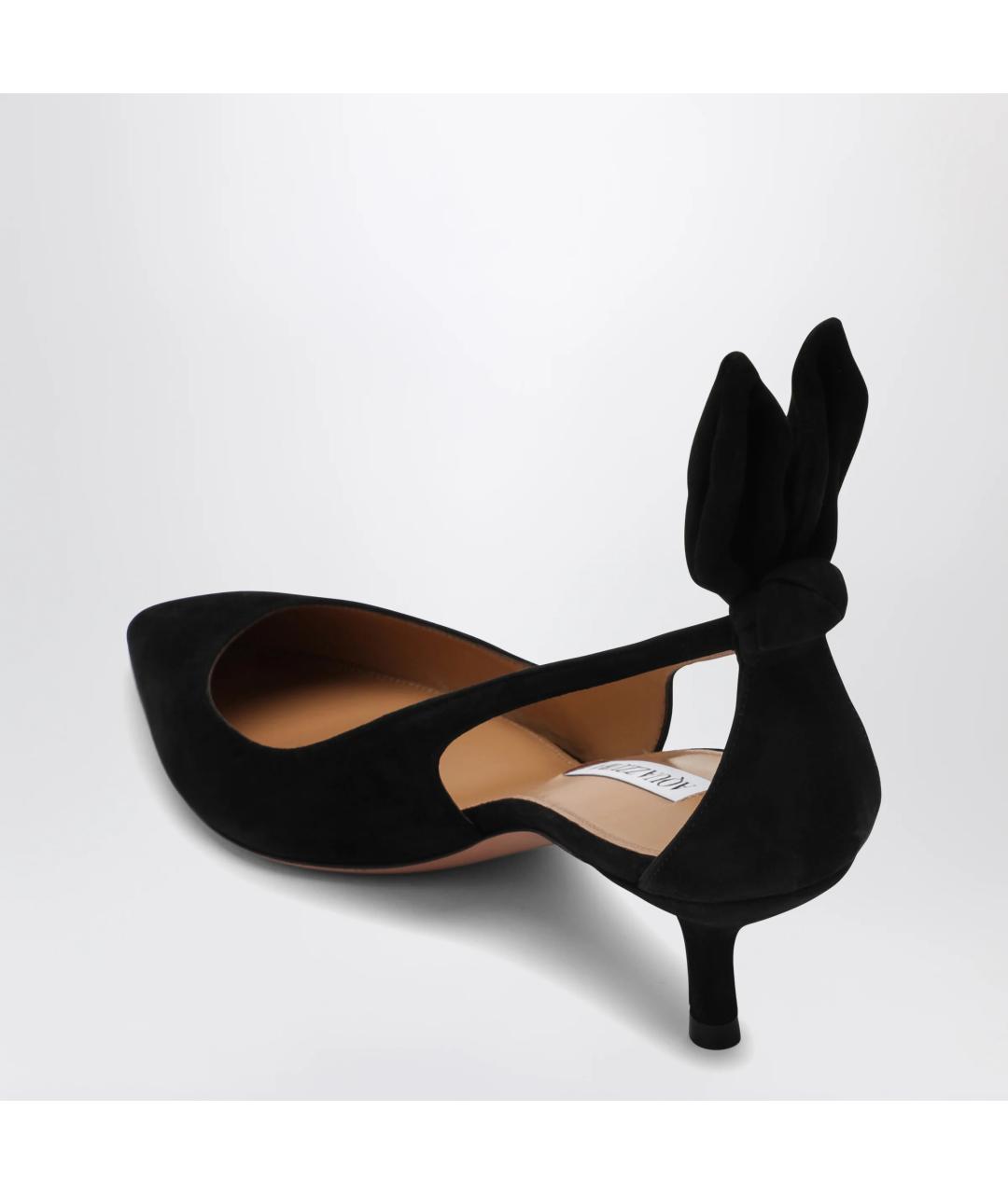 AQUAZZURA Черные замшевые туфли, фото 2
