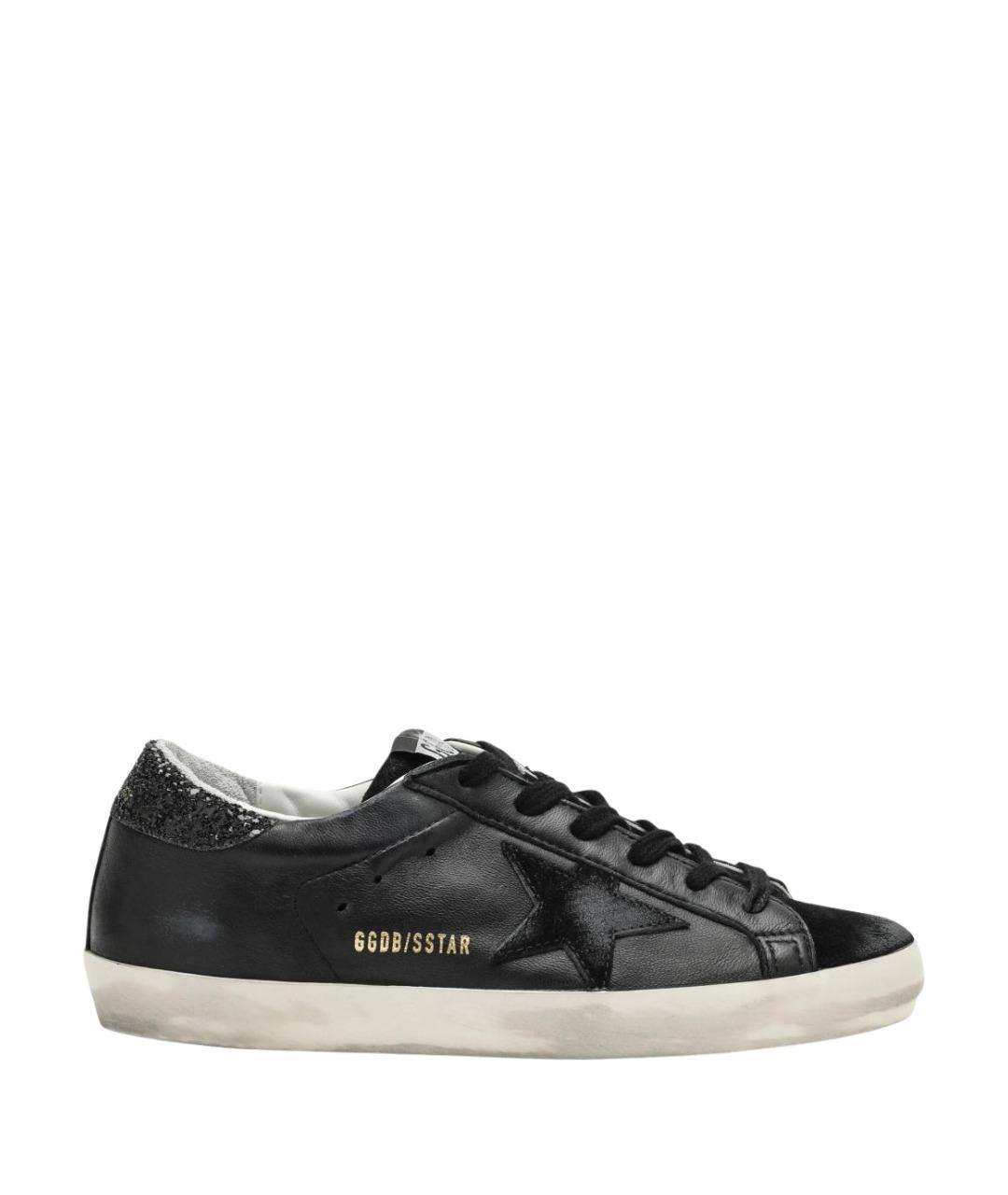 GOLDEN GOOSE DELUXE BRAND Черные кожаные кеды, фото 1