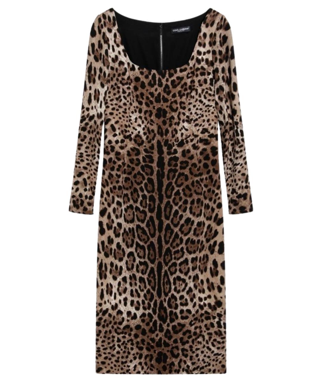 DOLCE&GABBANA Мульти вискозное коктейльное платье, фото 1