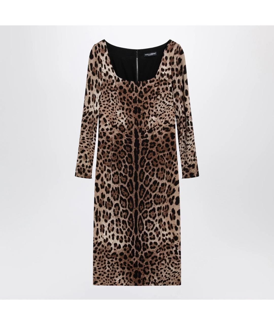 DOLCE&GABBANA Мульти вискозное коктейльное платье, фото 3