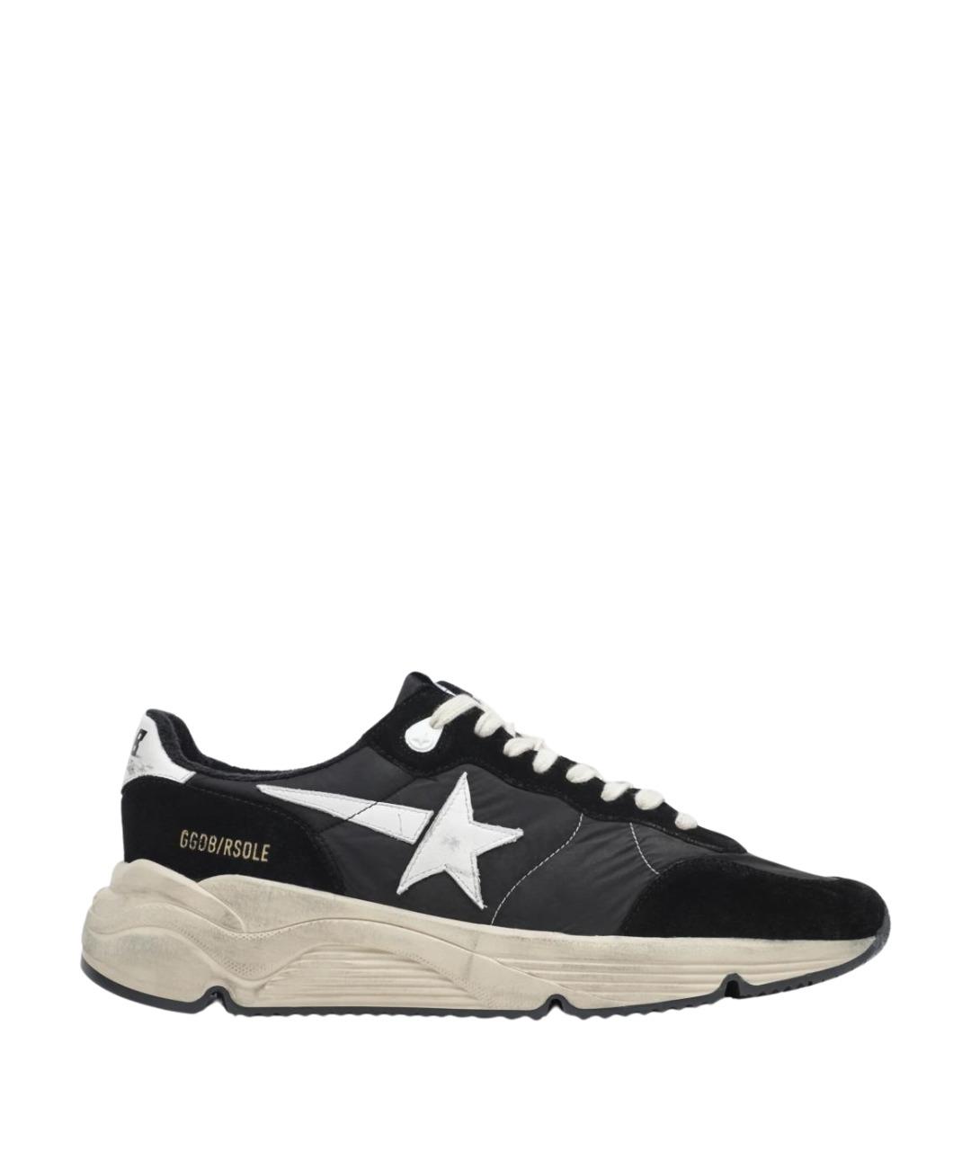 GOLDEN GOOSE DELUXE BRAND Черные синтетические низкие кроссовки / кеды, фото 1
