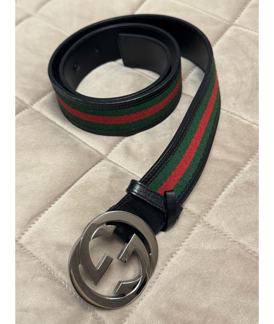GUCCI Черный ремень, фото 2