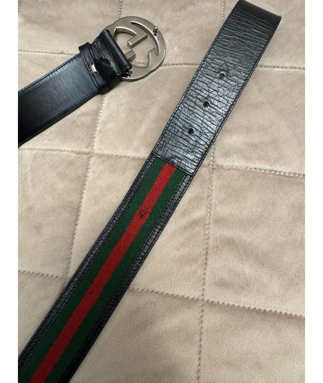 GUCCI Черный ремень, фото 4