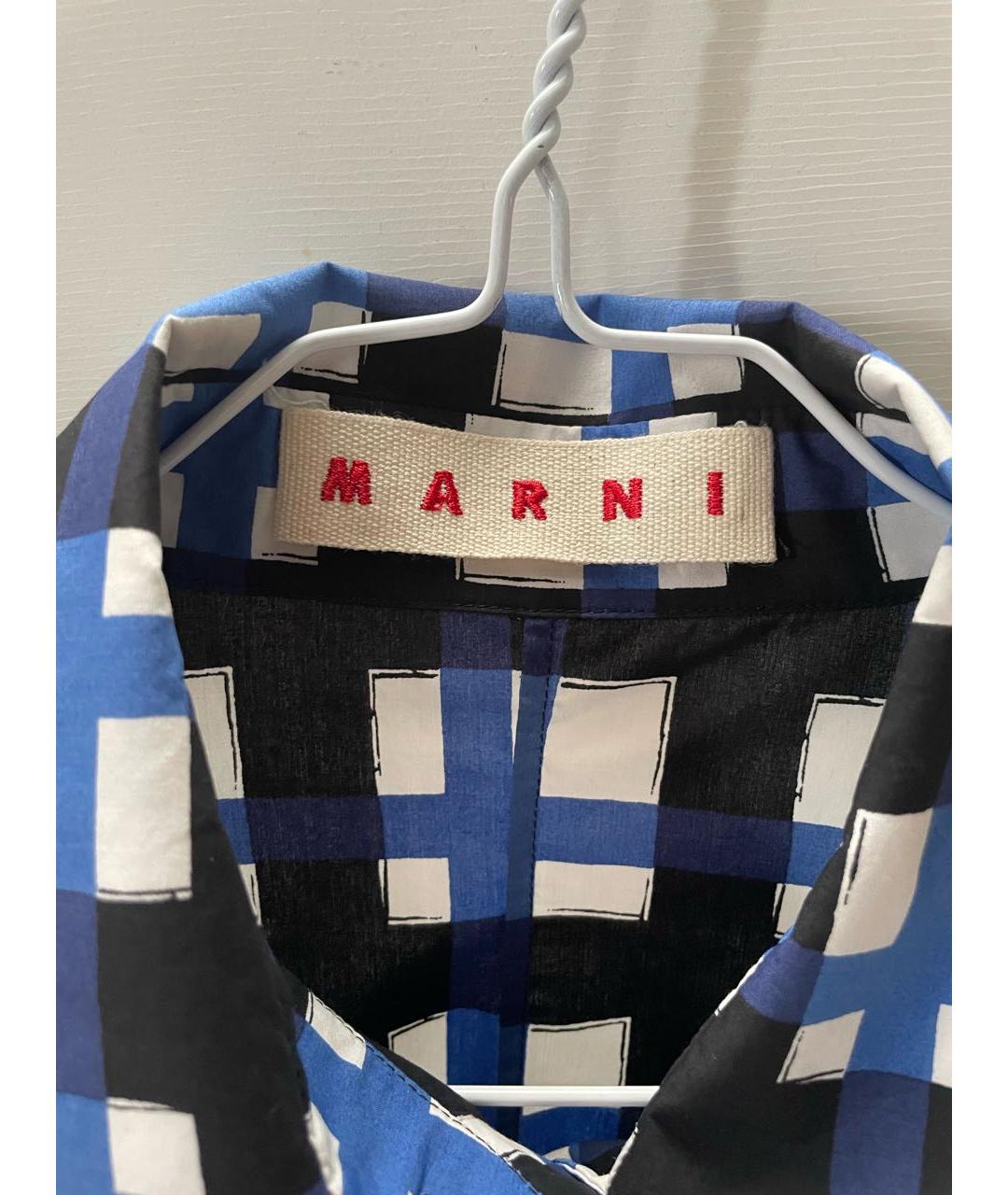 MARNI Синяя хлопковая блузы, фото 3