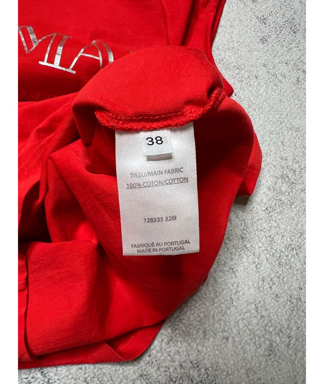 BALMAIN Красная хлопковая майка, фото 7