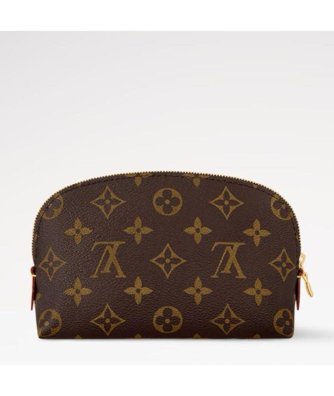 LOUIS VUITTON Коричневая косметичка, фото 5