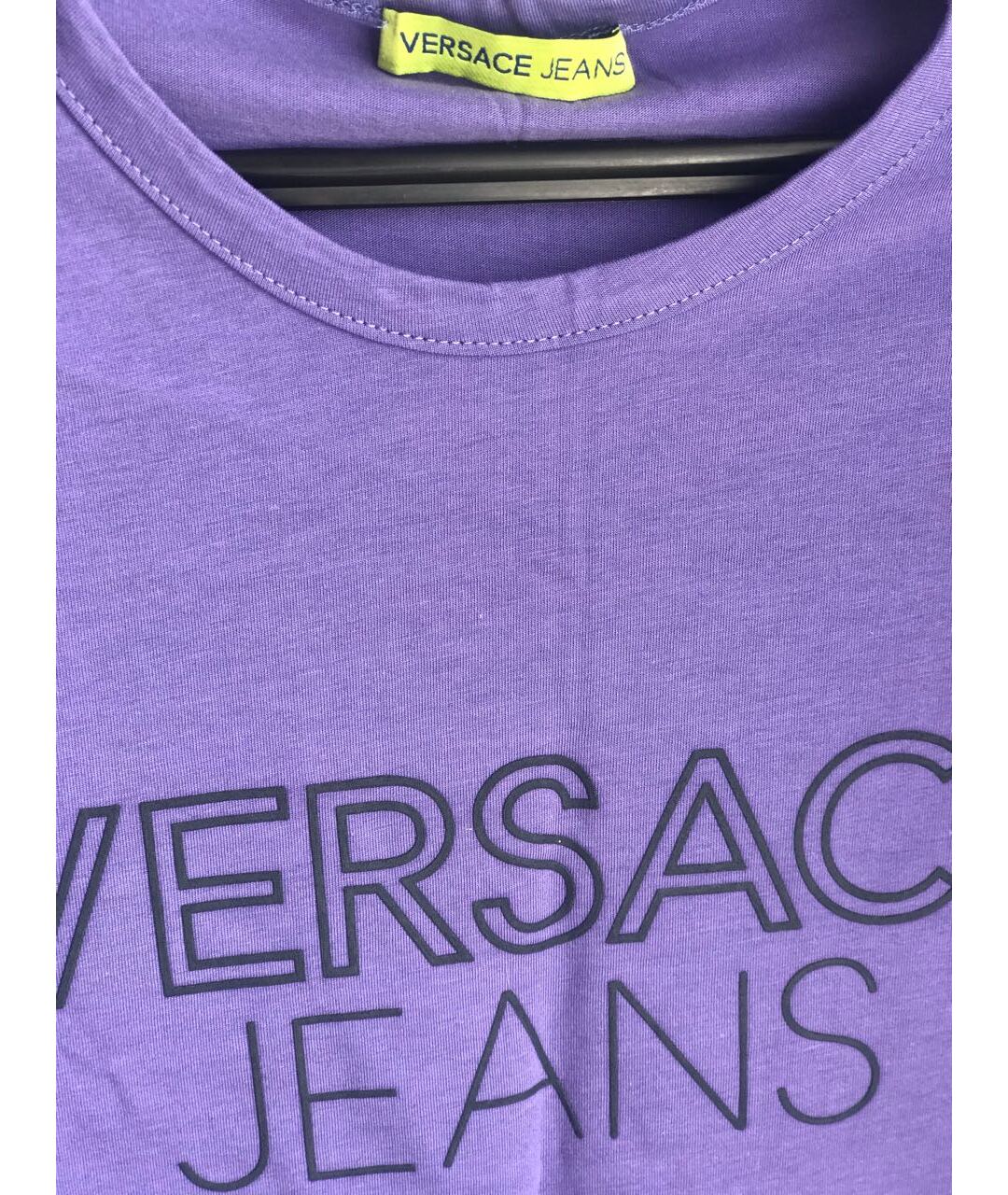 VERSACE JEANS COUTURE Фиолетовая хлопковая футболка, фото 3