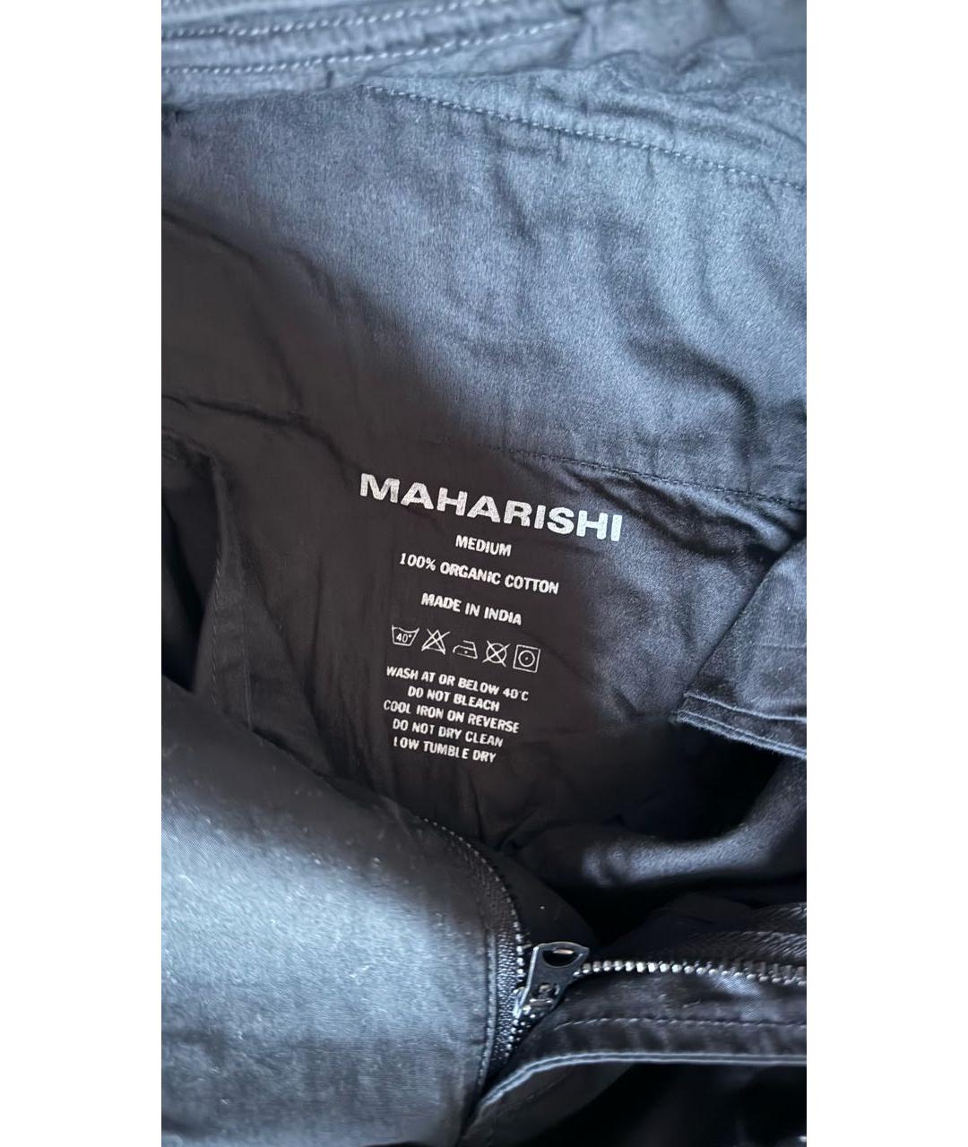 MAHARISHI Черные хлопковые шорты, фото 4